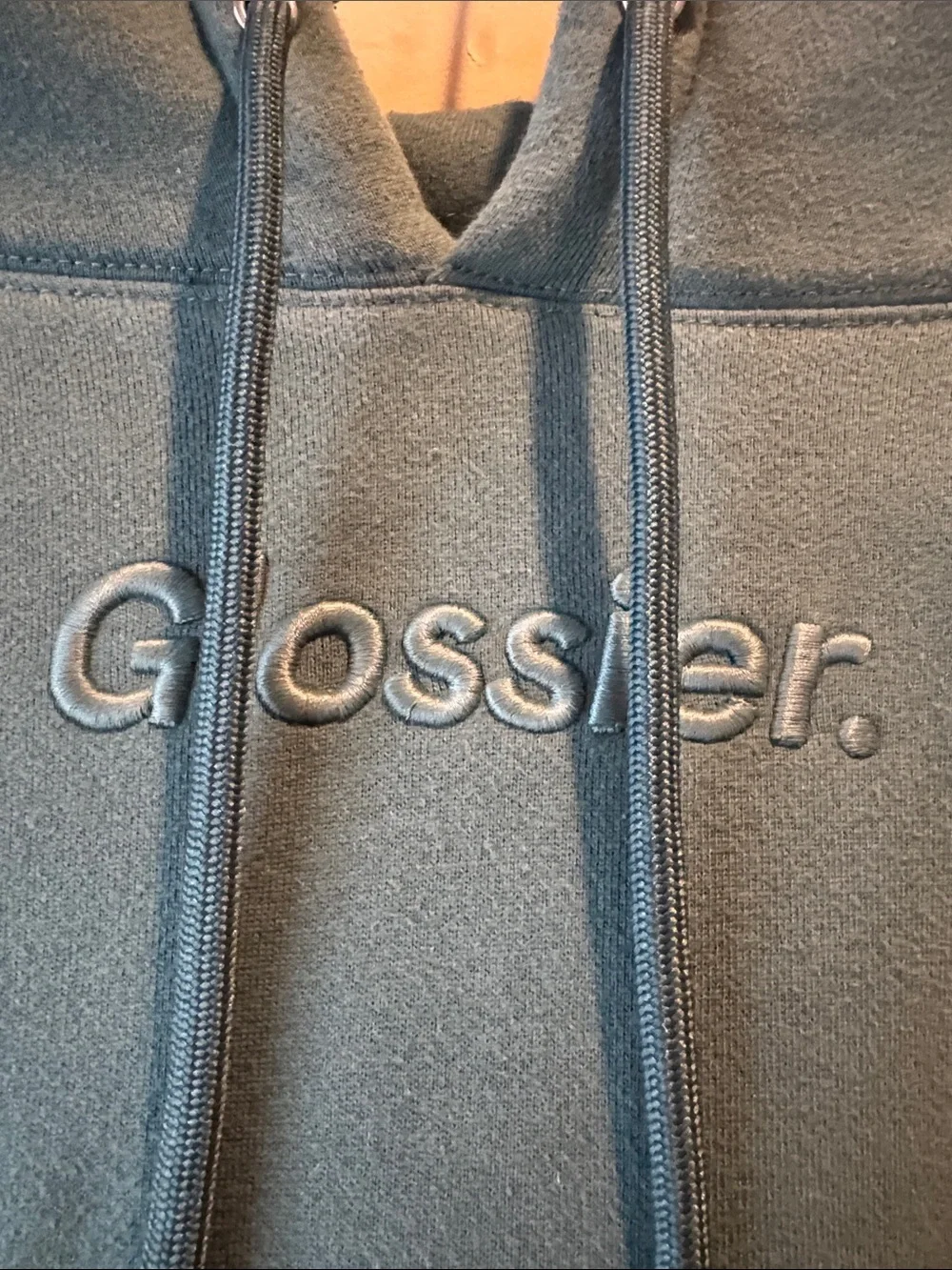 Glossier Unisex Sage Hoodie with Embroidered Logo - Limited Release Colorway
